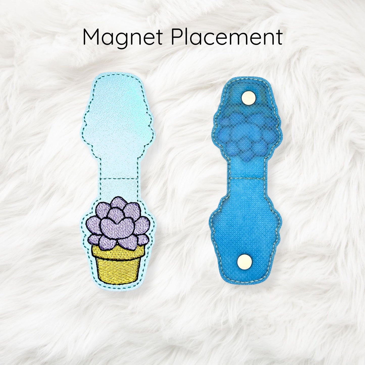ITH 4x4 Succulent Foldover Magnetic Bookmark