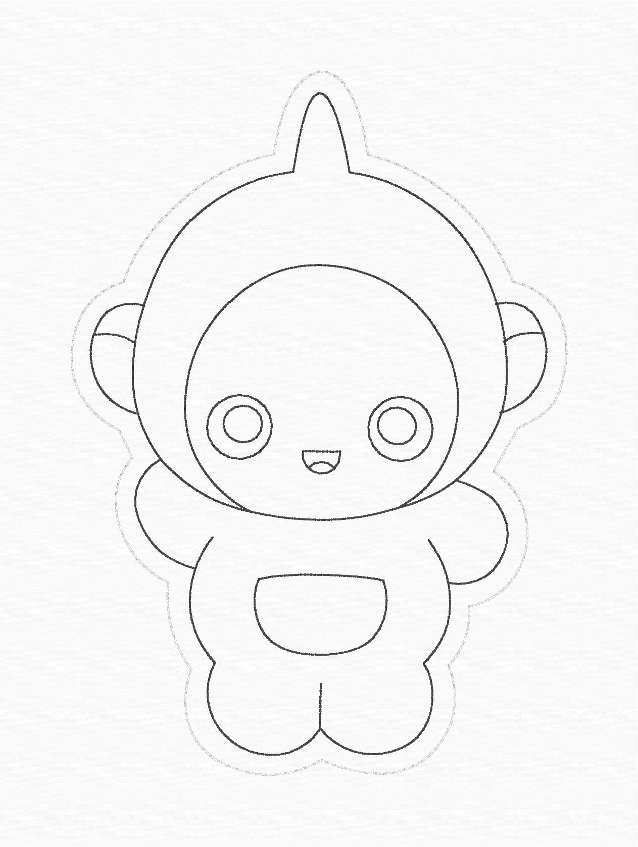 ITH 5x7 Tele Friends Dry Erase Coloring Characters