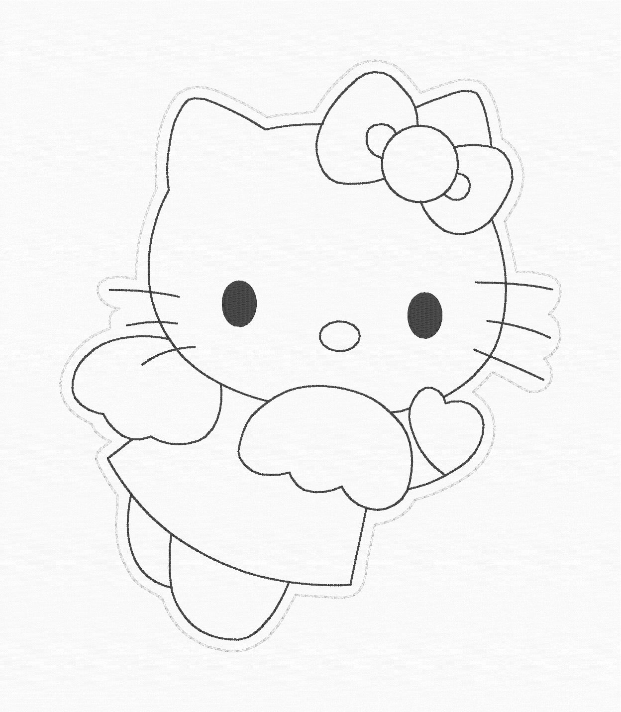 ITH 5x7 Kitty Dry Erase Coloring Characters