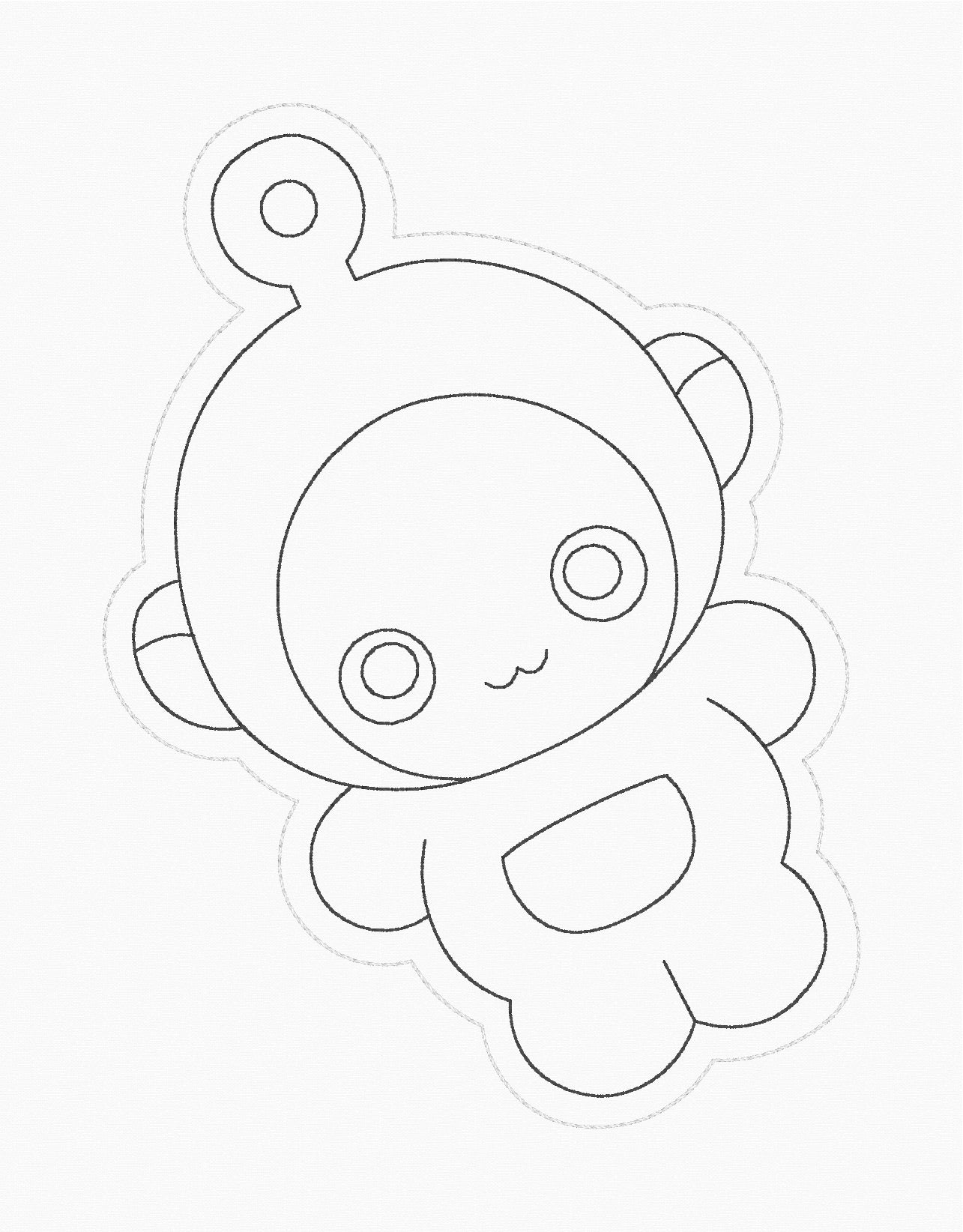 ITH 5x7 Tele Friends Dry Erase Coloring Characters