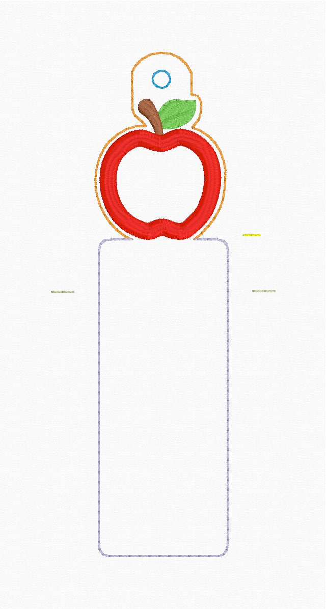 ITH 5x7 Apple Appliqué Lip Balm Holder