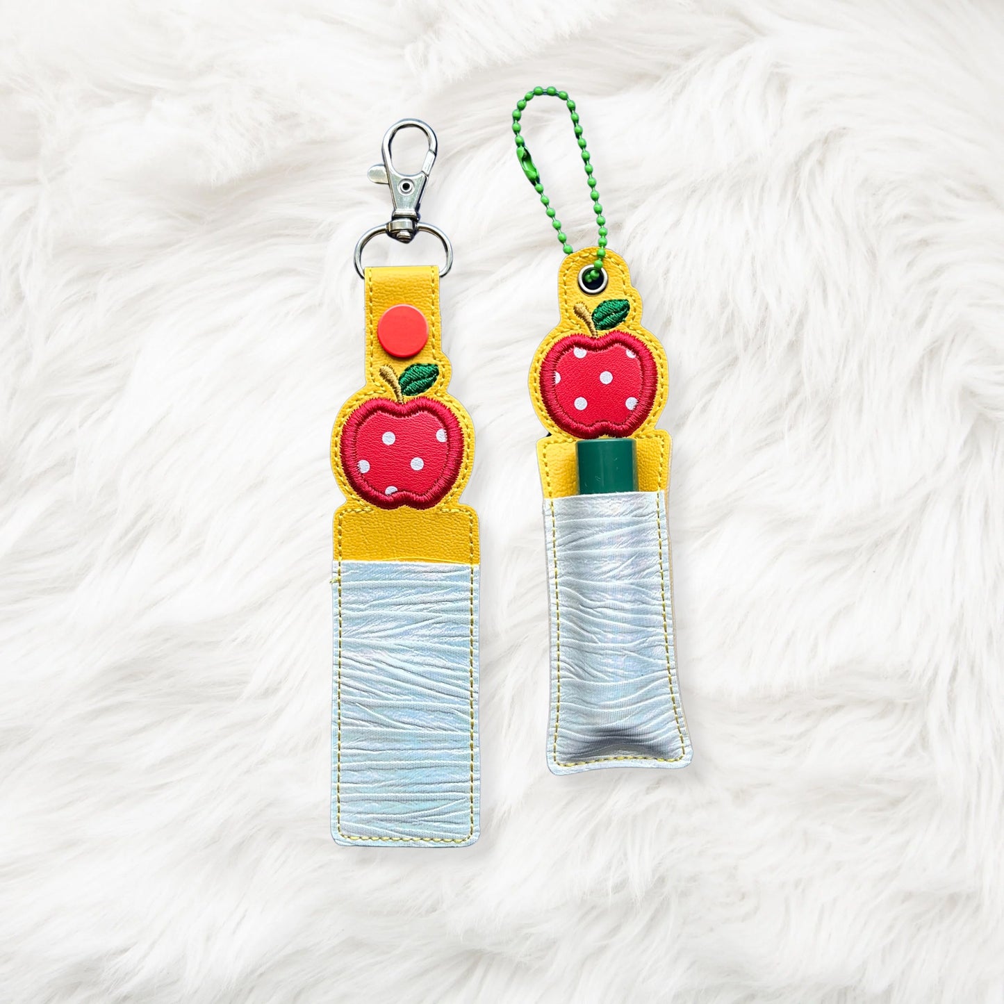 ITH 5x7 Apple Appliqué Lip Balm Holder