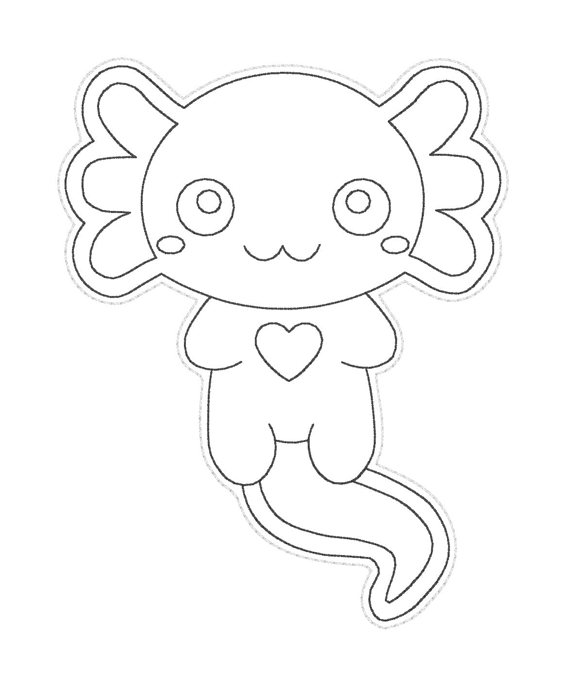 ITH 5x7 Axolotl Dry Erase Coloring Characters