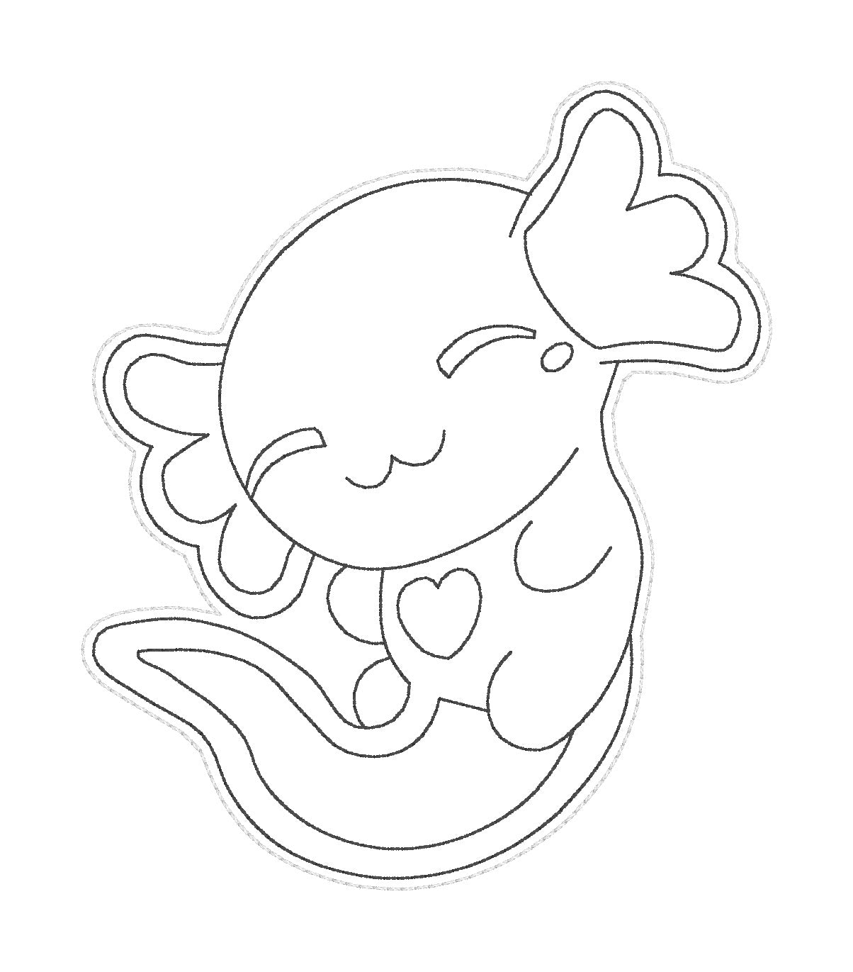 ITH 5x7 Axolotl Dry Erase Coloring Characters
