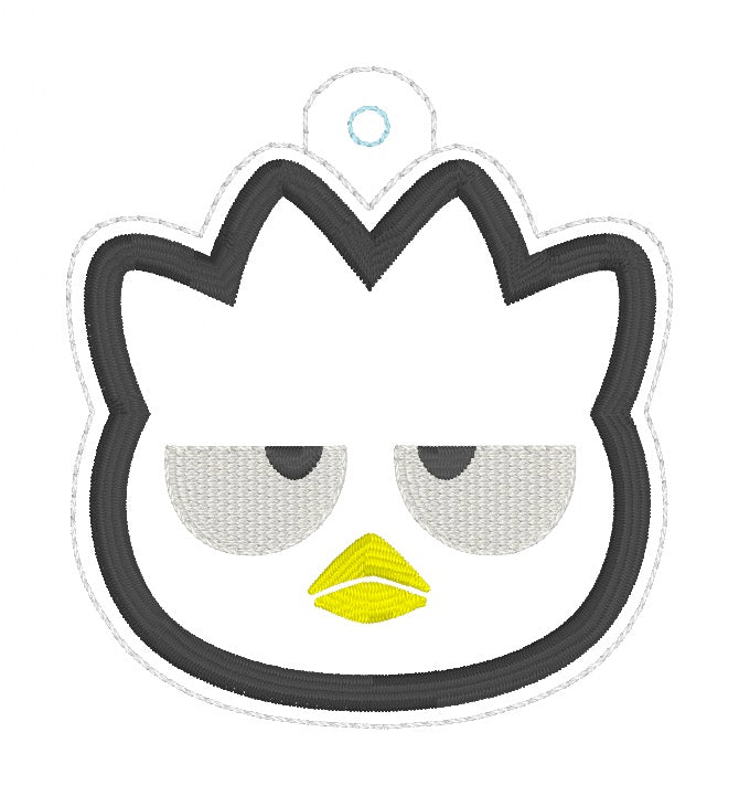 ITH 4x4 Black Penguin Applique Snaptab/Eyelet