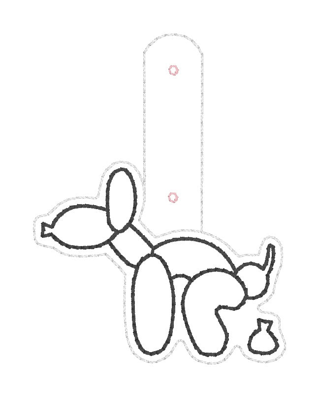 ITH 4x4 Balloon Dog Snaptab/Eyelet