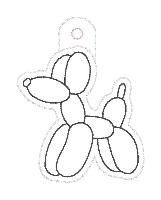 ITH 4x4 Balloon Dog Snaptab/Eyelet