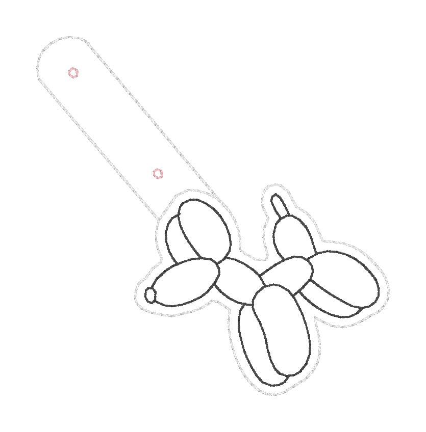 ITH 4x4 Balloon Dog Snaptab/Eyelet