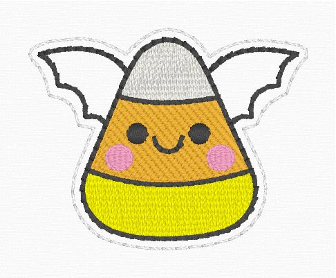 ITH 4x4 Bat Candy Corn Feltie