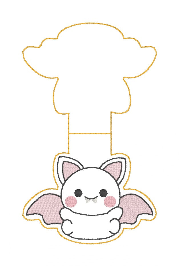 ITH 4x4 Bat Foldover Magnetic Bookmark