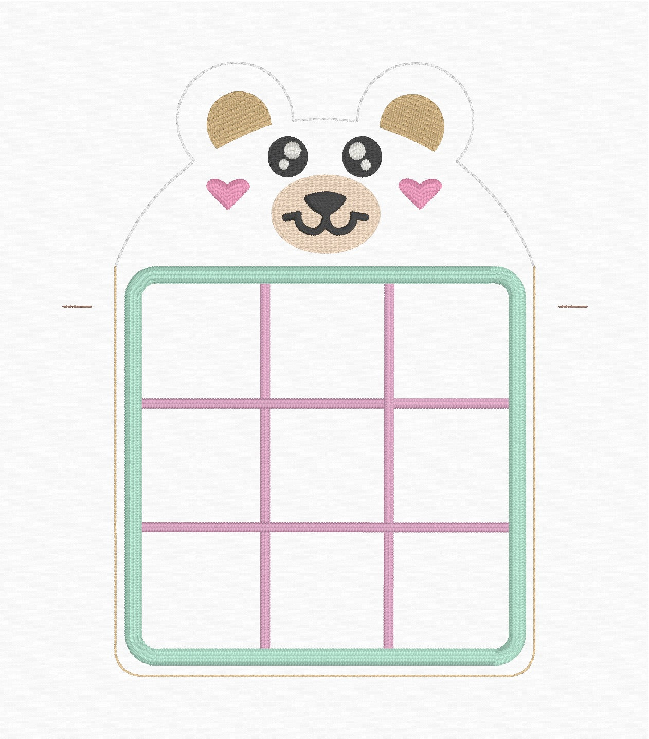 ITH 5x7 Bear Tic Tac Toe