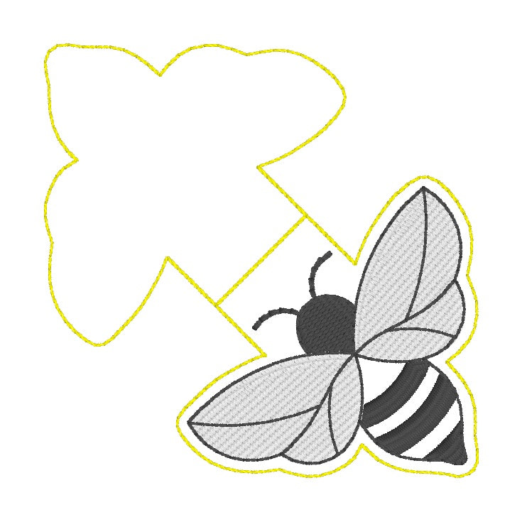 ITH 4x4 Bee Foldover Magnetic Bookmark