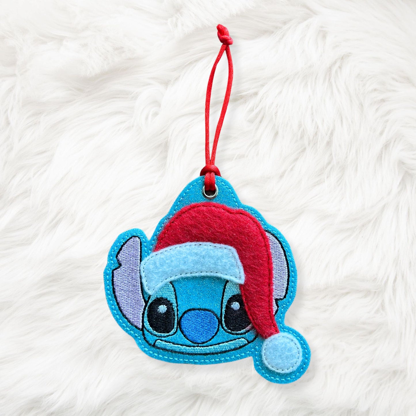ITH 4x4 Blue Alien Appliqué Ornament