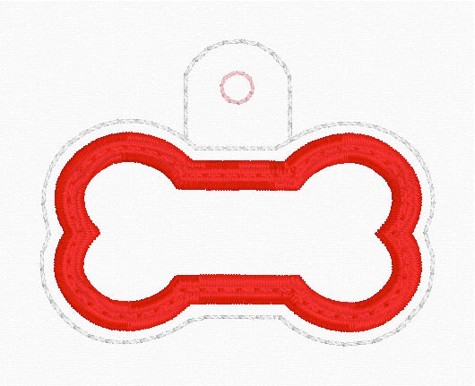 ITH 4x4 Small Bone Appliqué Snaptab/Eyelet