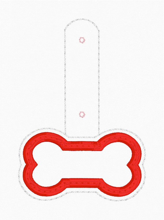 ITH 4x4 Small Bone Appliqué Snaptab/Eyelet