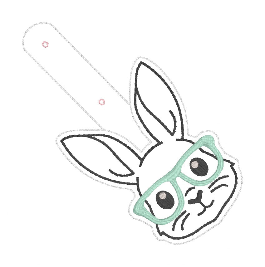 ITH 4x4 Easter Bunny Glasses Snaptab/Eyelet