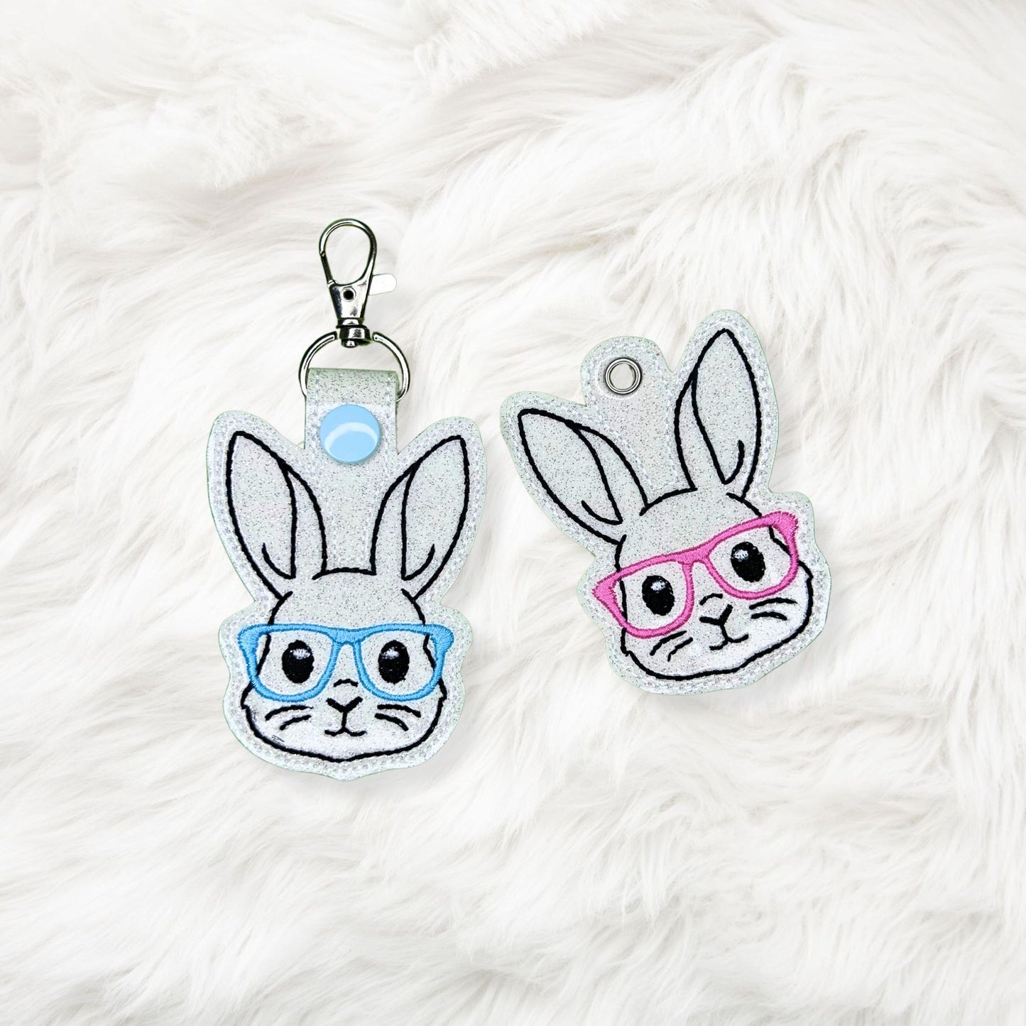 ITH 4x4 Easter Bunny Glasses Snaptab/Eyelet