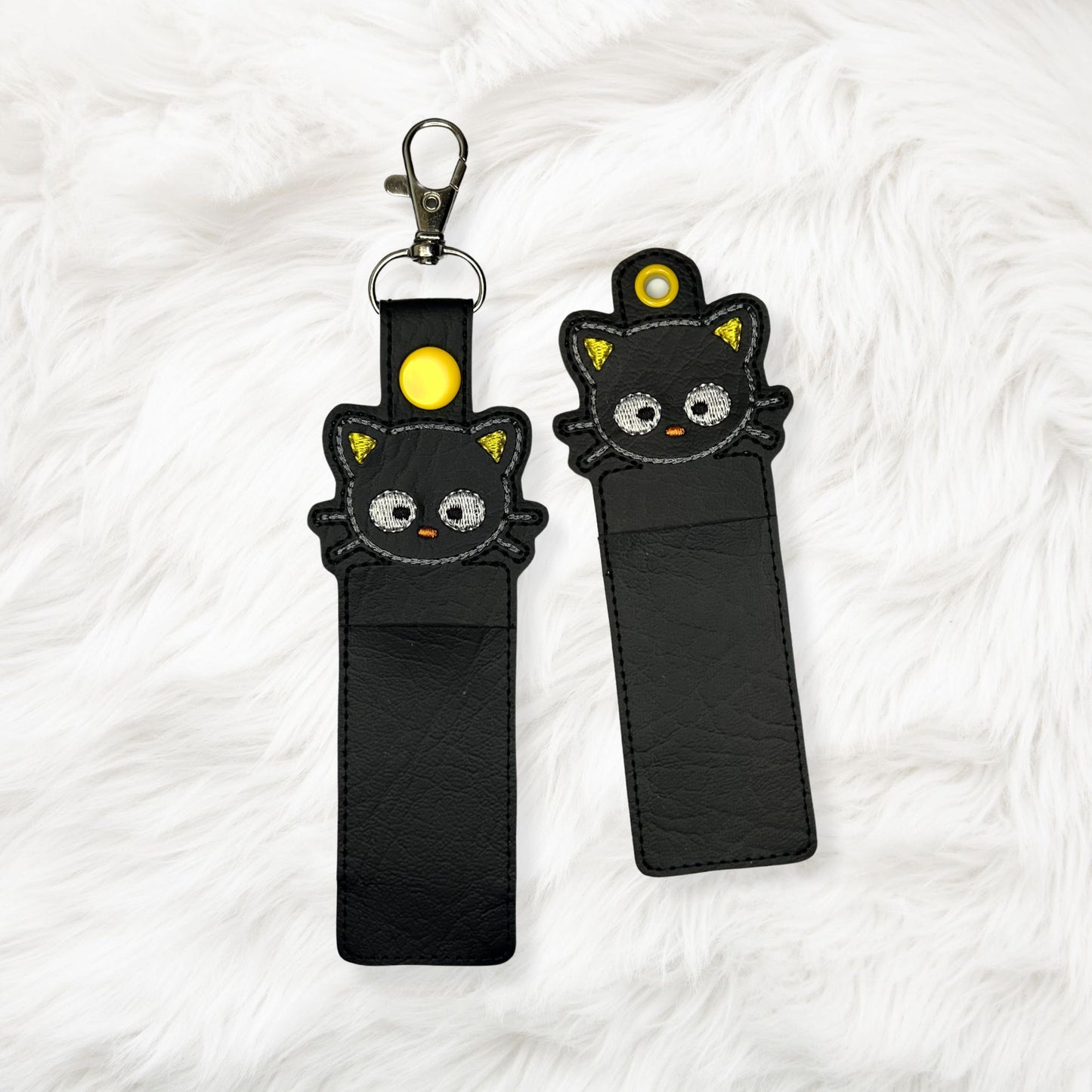 ITH 5x7 Black Cat Lip Balm Holder
