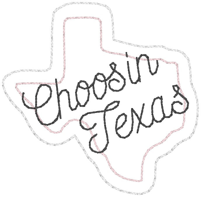 ITH 4x4 Choosin Texas Appliqué Feltie