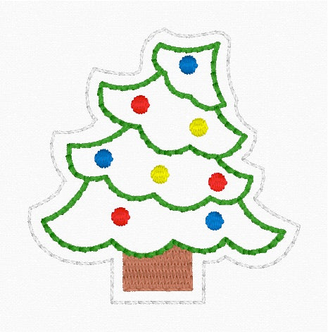 ITH 4x4 Christmas Tree Feltie