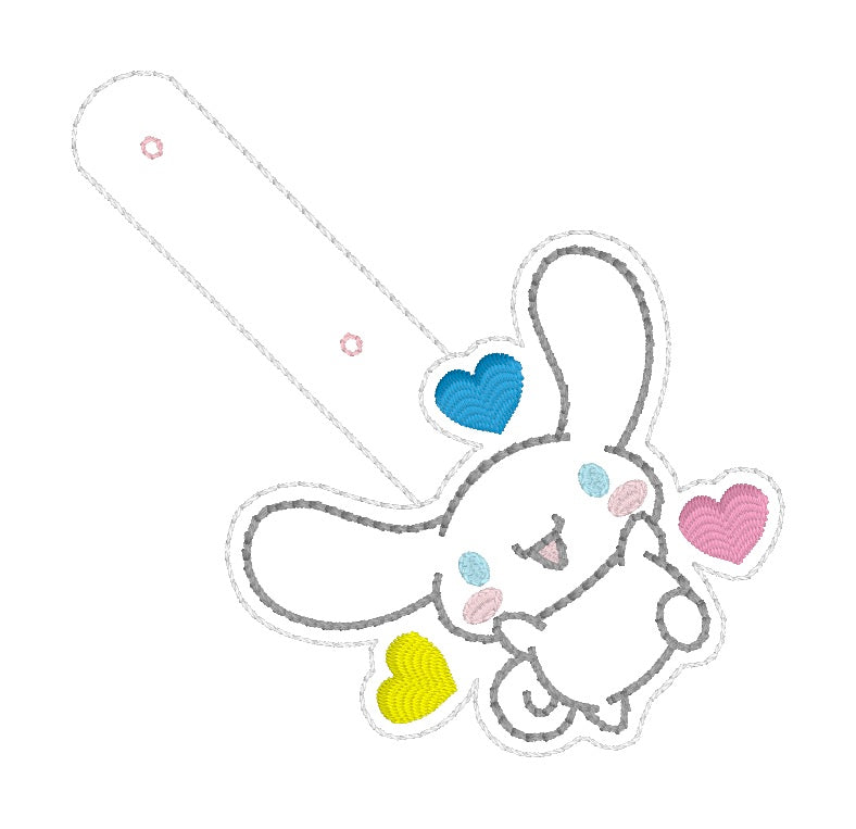 ITH 4x4 Kitty Friend Hearts Snaptab/Eyelet