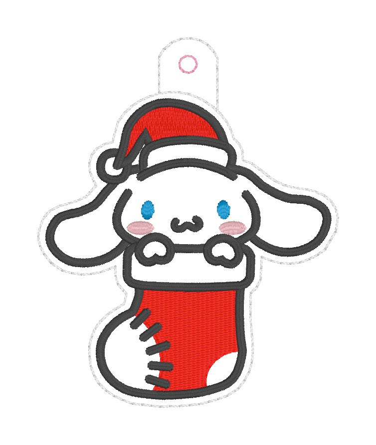 ITH 4x4, 5x7 Kitty Friend Stocking Snaptab/Eyelet