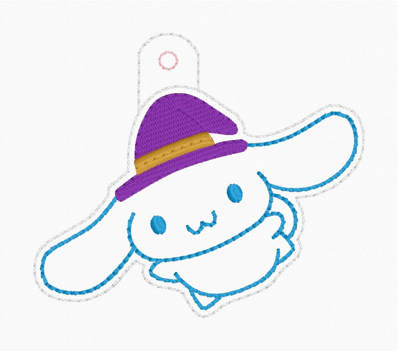 ITH 4x4 Kitty Friend Witch Snaptab/Eyelet