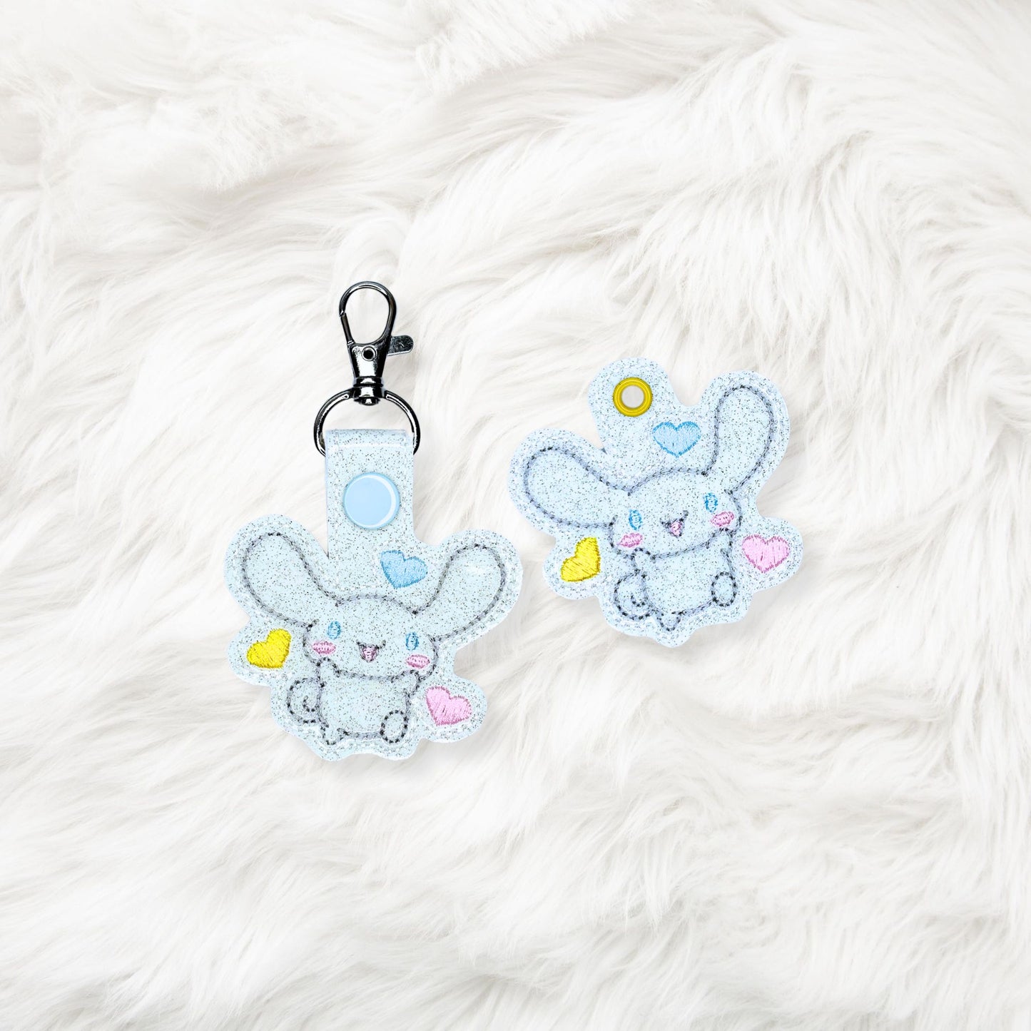 ITH 4x4 Kitty Friend Hearts Snaptab/Eyelet