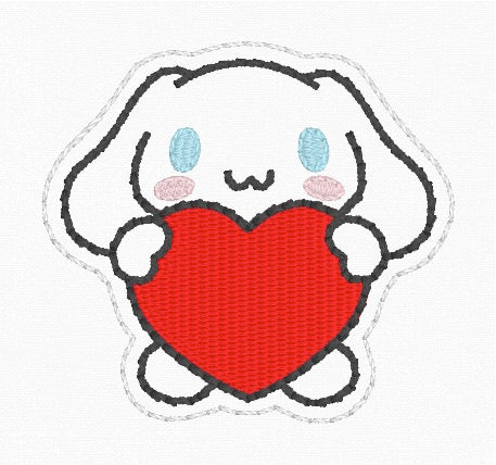 ITH 4x4 C Red Heart Feltie