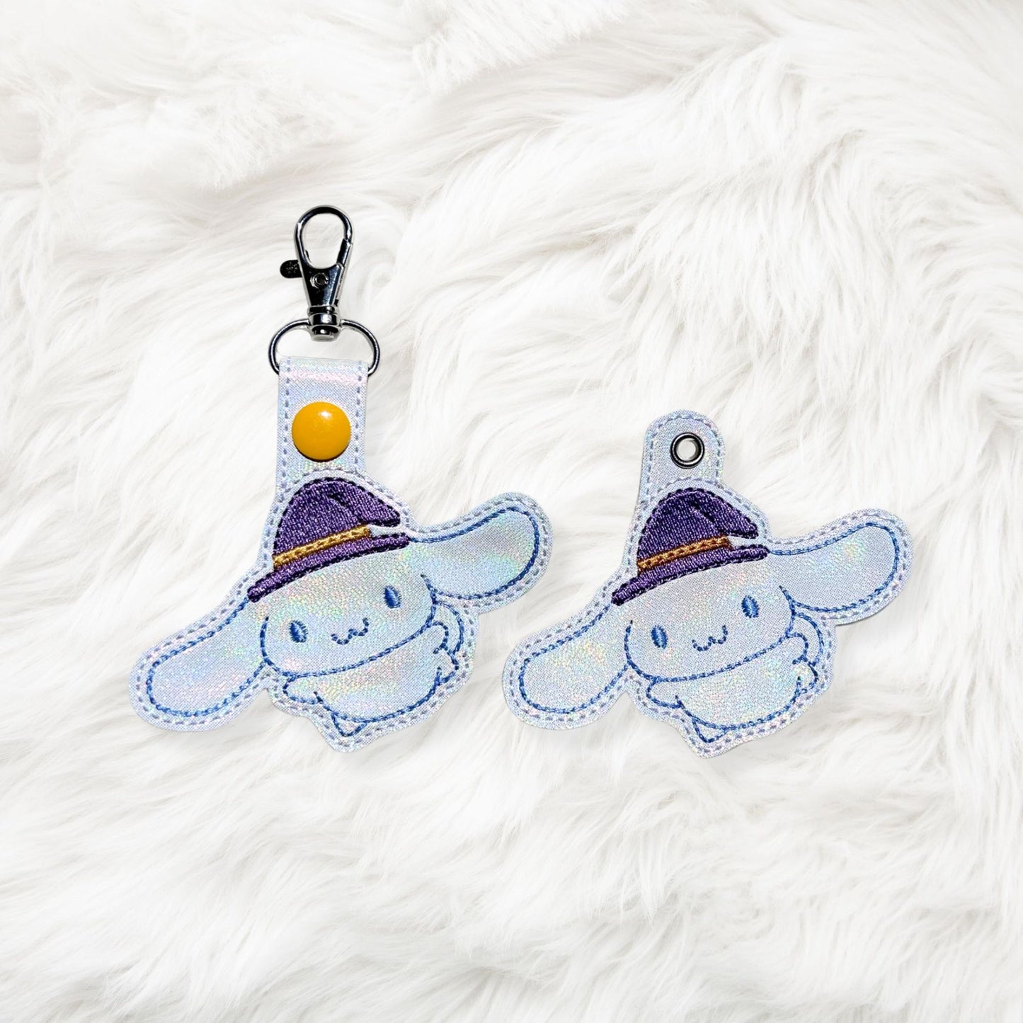 ITH 4x4 Kitty Friend Witch Snaptab/Eyelet