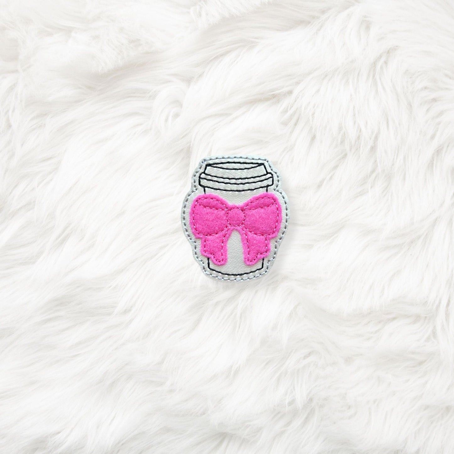 ITH 4x4 Coffee Cup Appliqué Bow Feltie