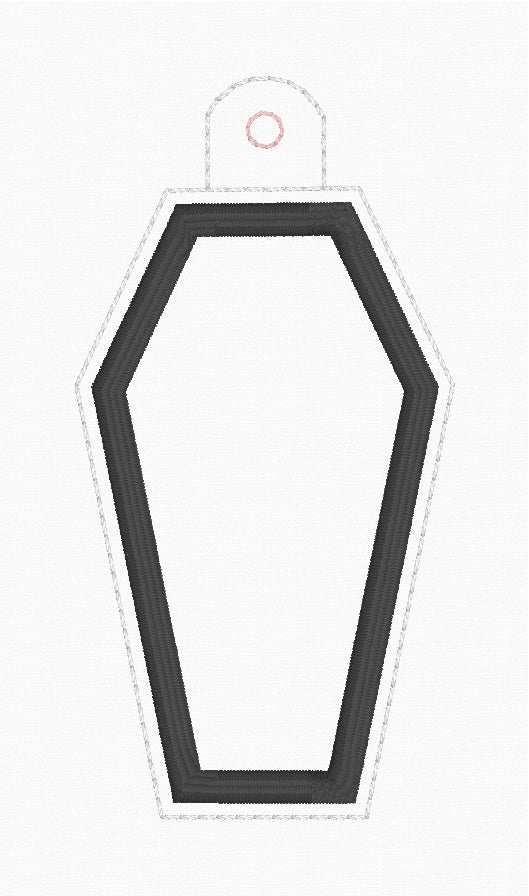 ITH 4x4, 5x7 Coffin Appliqué Snaptab/Eyelet