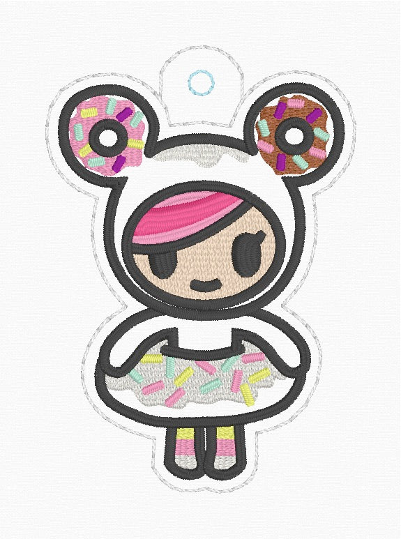 ITH 4x4 Donut Girl Snaptab/Eyelet