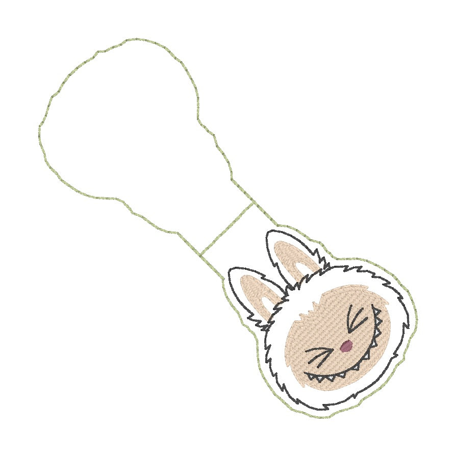 ITH 4x4 Fluffy Monster Foldover Magnetic Bookmark