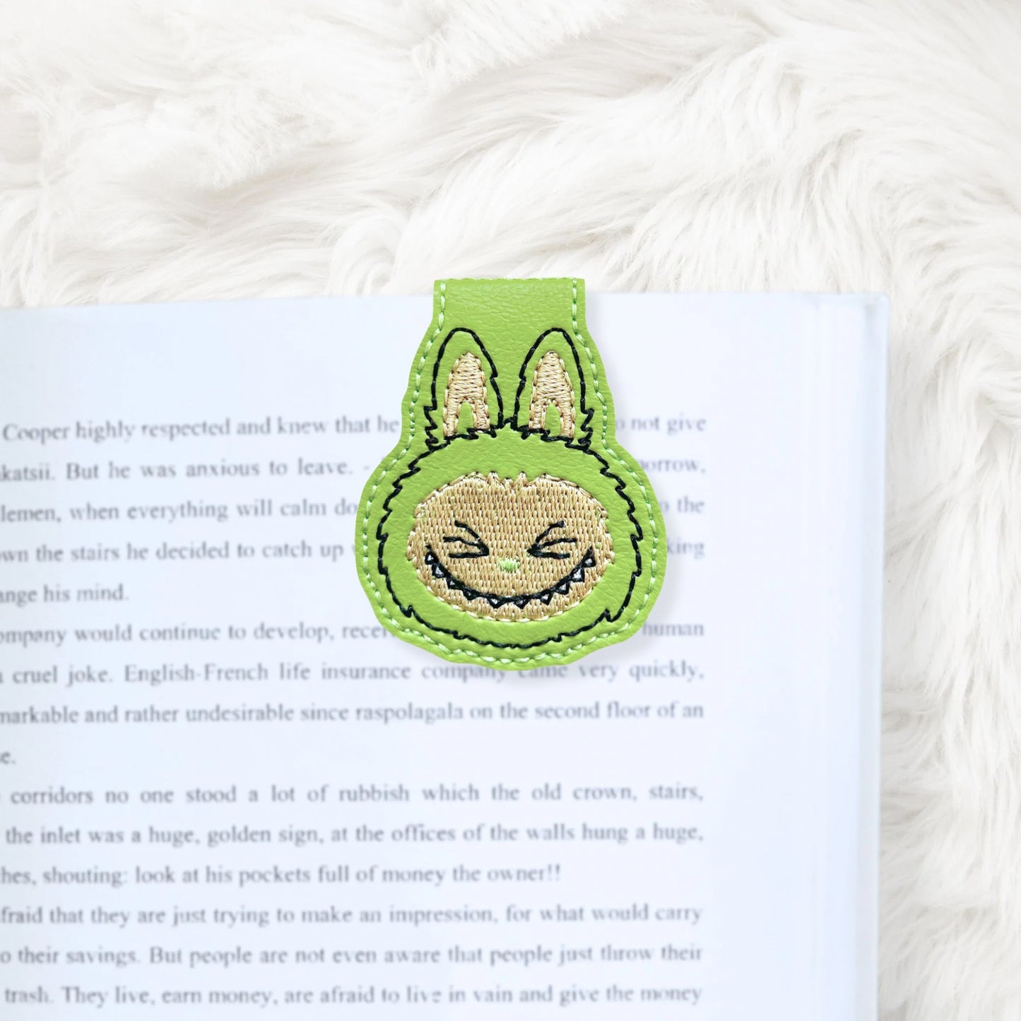 ITH 4x4 Fluffy Monster Foldover Magnetic Bookmark