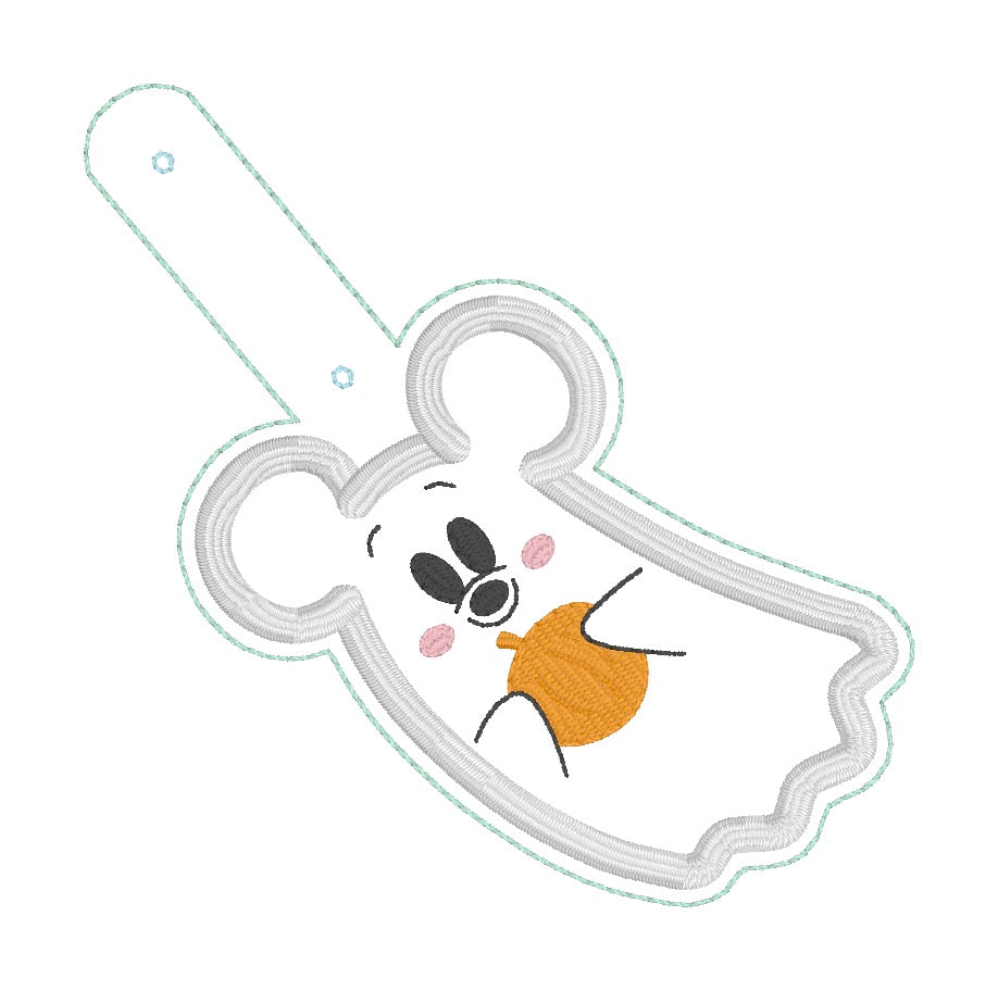 ITH 4x4 Mouse Ghost Appliqué Snaptab/Eyelet