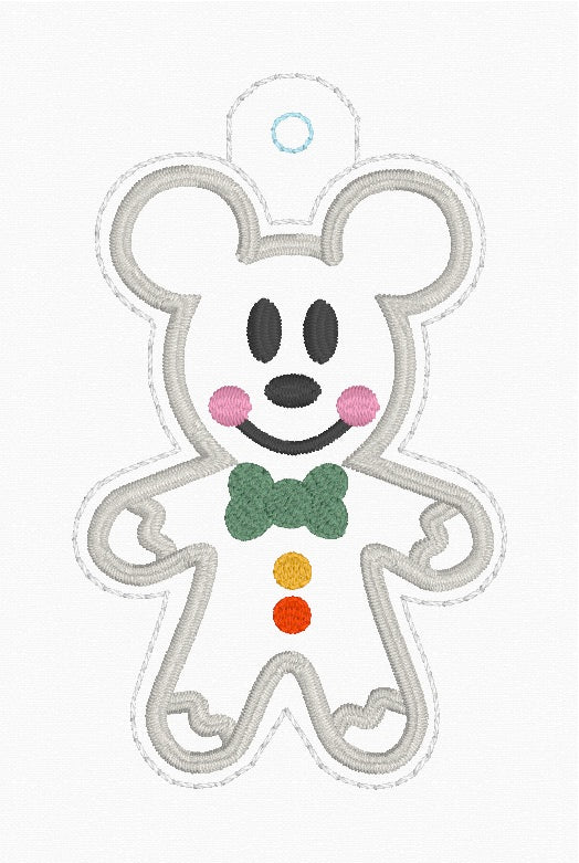 ITH 4x4 Mouse Gingerbread Snaptab/Eyelet