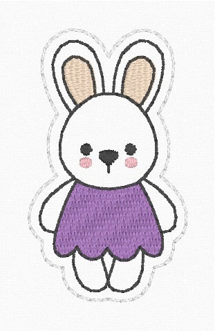 ITH 4x4 Girl Bunny Feltie
