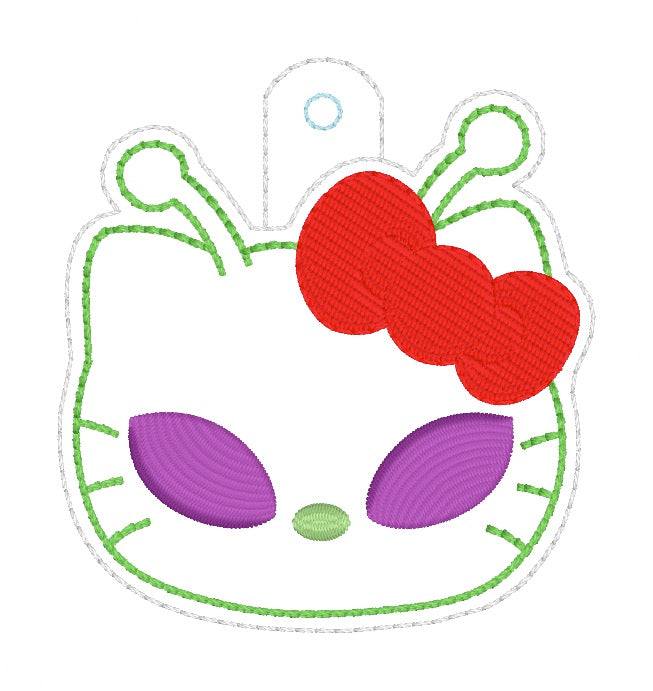 ITH 4x4 Kitty Alien Snaptab/Eyelet