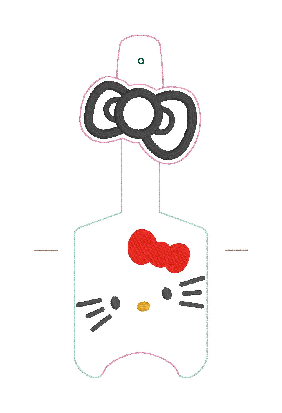 ITH 5x7 1oz Kitty Bow Sanitizer Holder