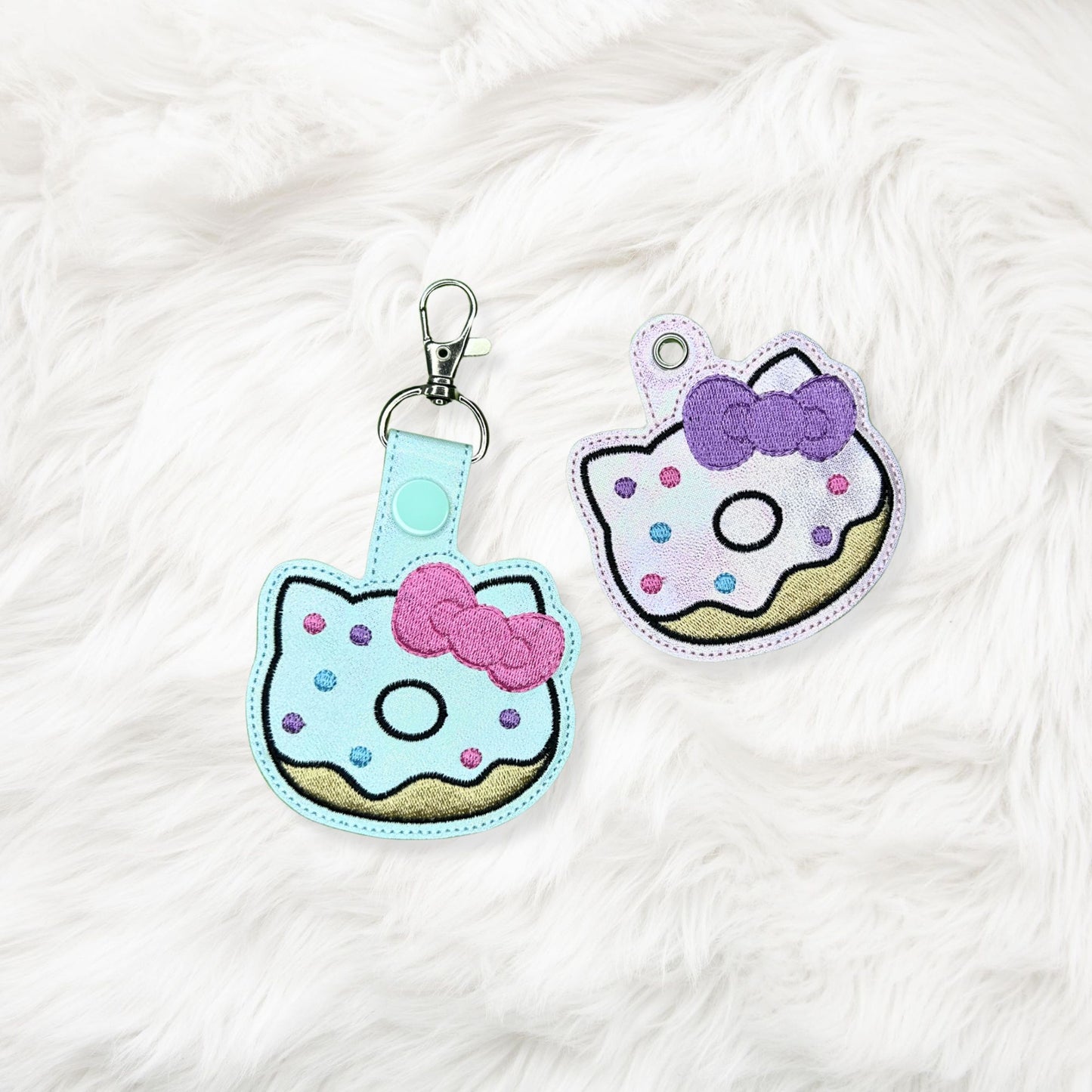 ITH 4x4 Kitty Donut Snaptab/Eyelet
