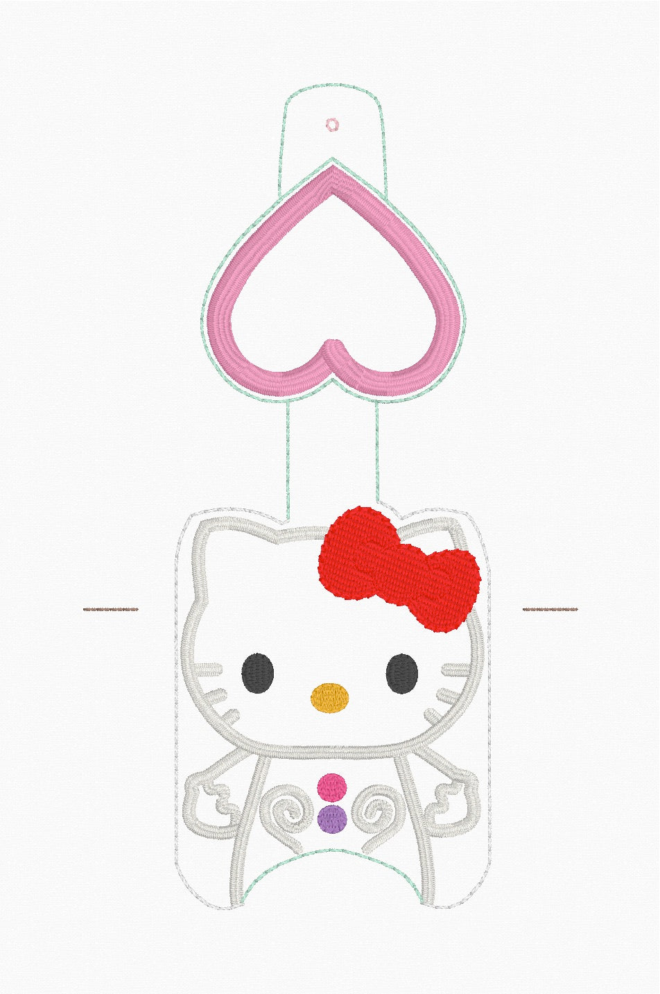 ITH 5x7 1oz Kitty Gingerbread Appliqué Sanitizer Holder