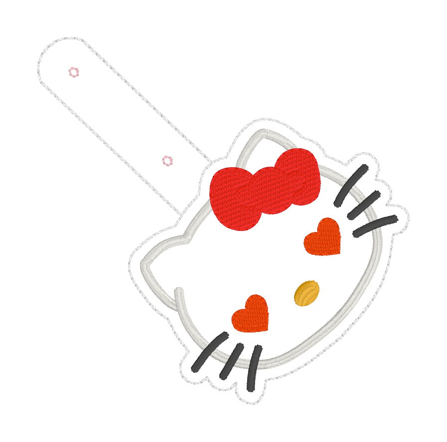 ITH 4x4 Kitty Hearts Snaptab/Eyelet