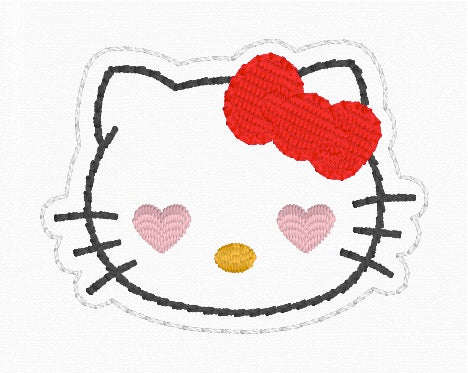 ITH 4x4 Kitty Hearts Feltie