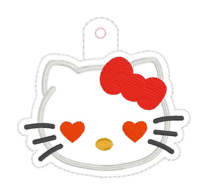 ITH 4x4 Kitty Hearts Snaptab/Eyelet