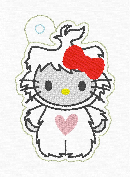 ITH 4x4 Kitty Mean One Snaptab/Eyelet