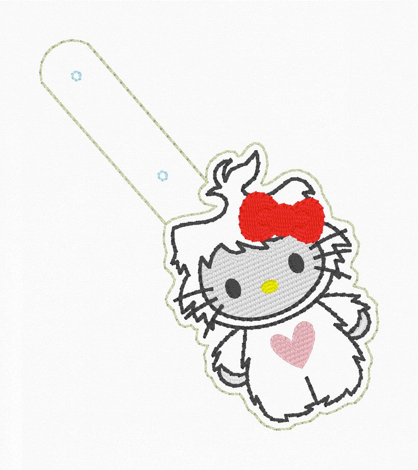 ITH 4x4 Kitty Mean One Snaptab/Eyelet
