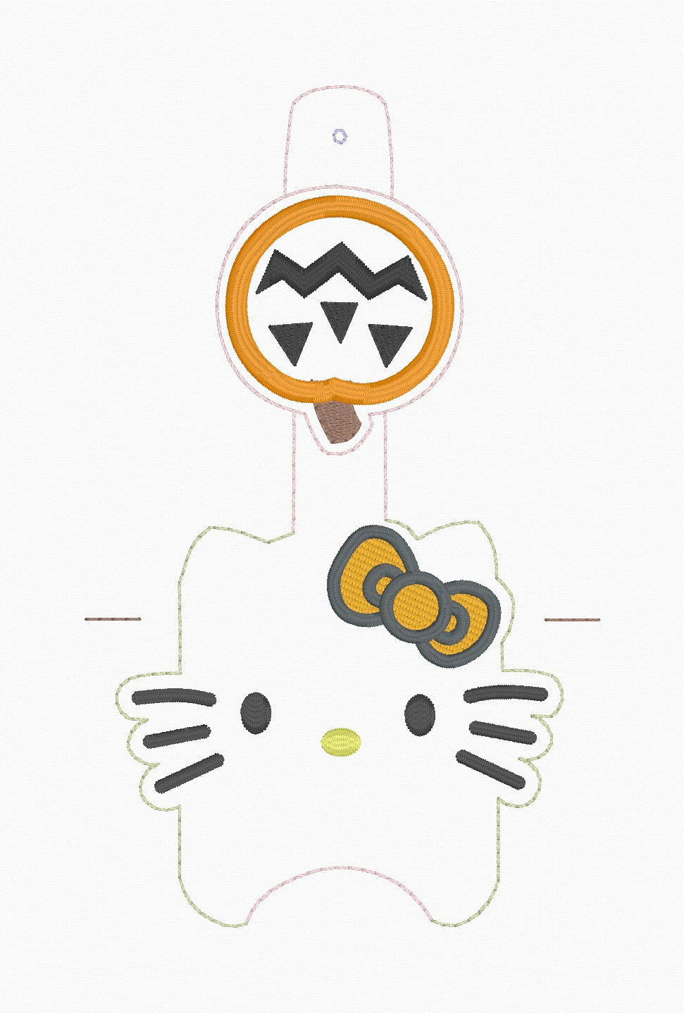 ITH 5x7 1oz Kitty Pumpkin Sanitizer Holder