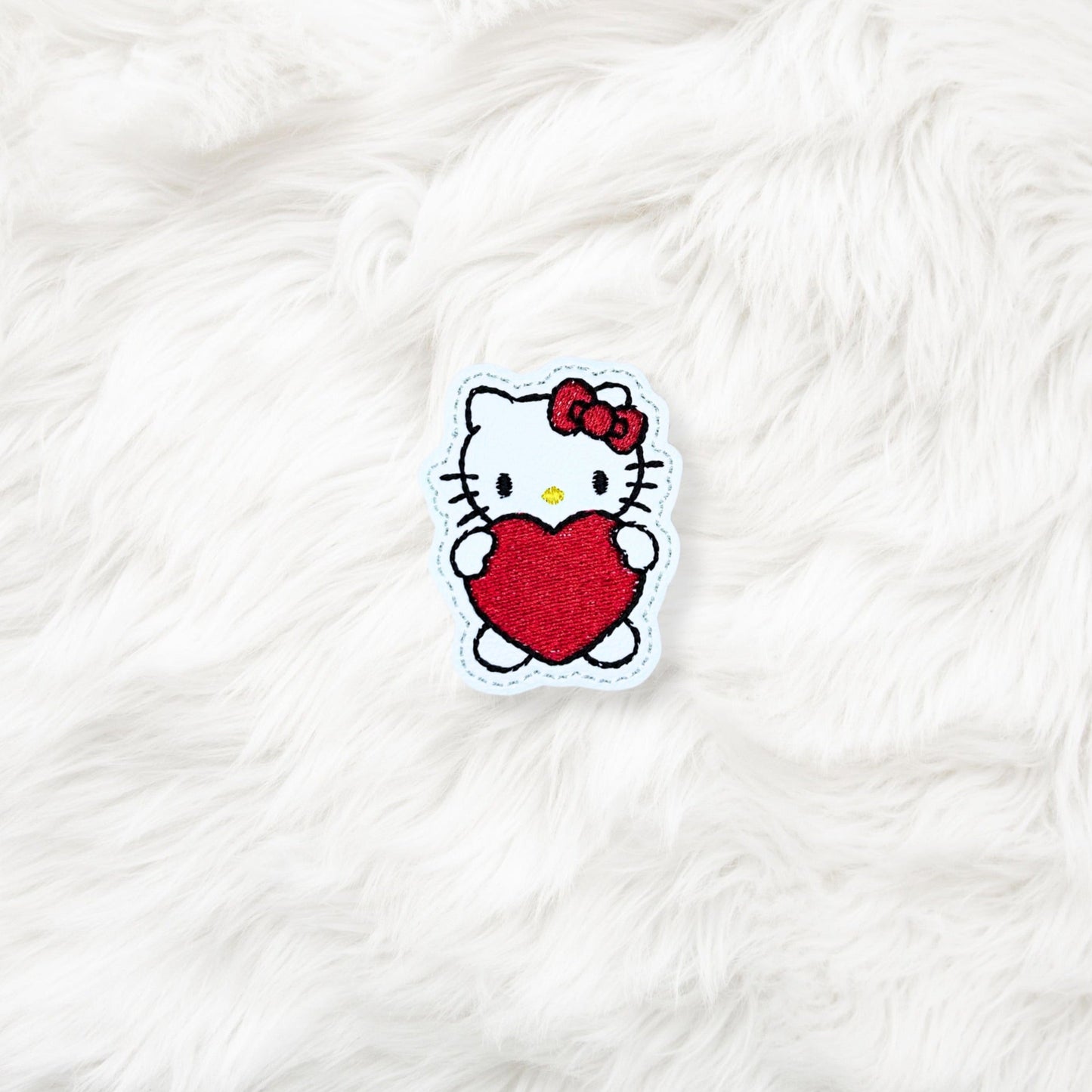 ITH 4x4 Kitty Red Heart Feltie