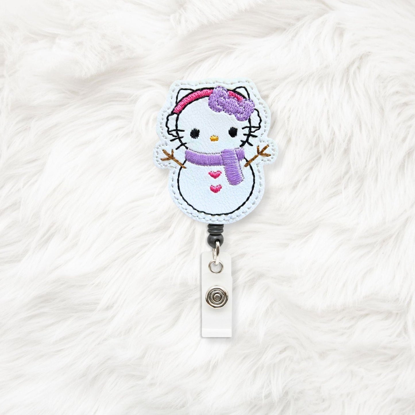 ITH 4x4 Kitty Snowman Feltie